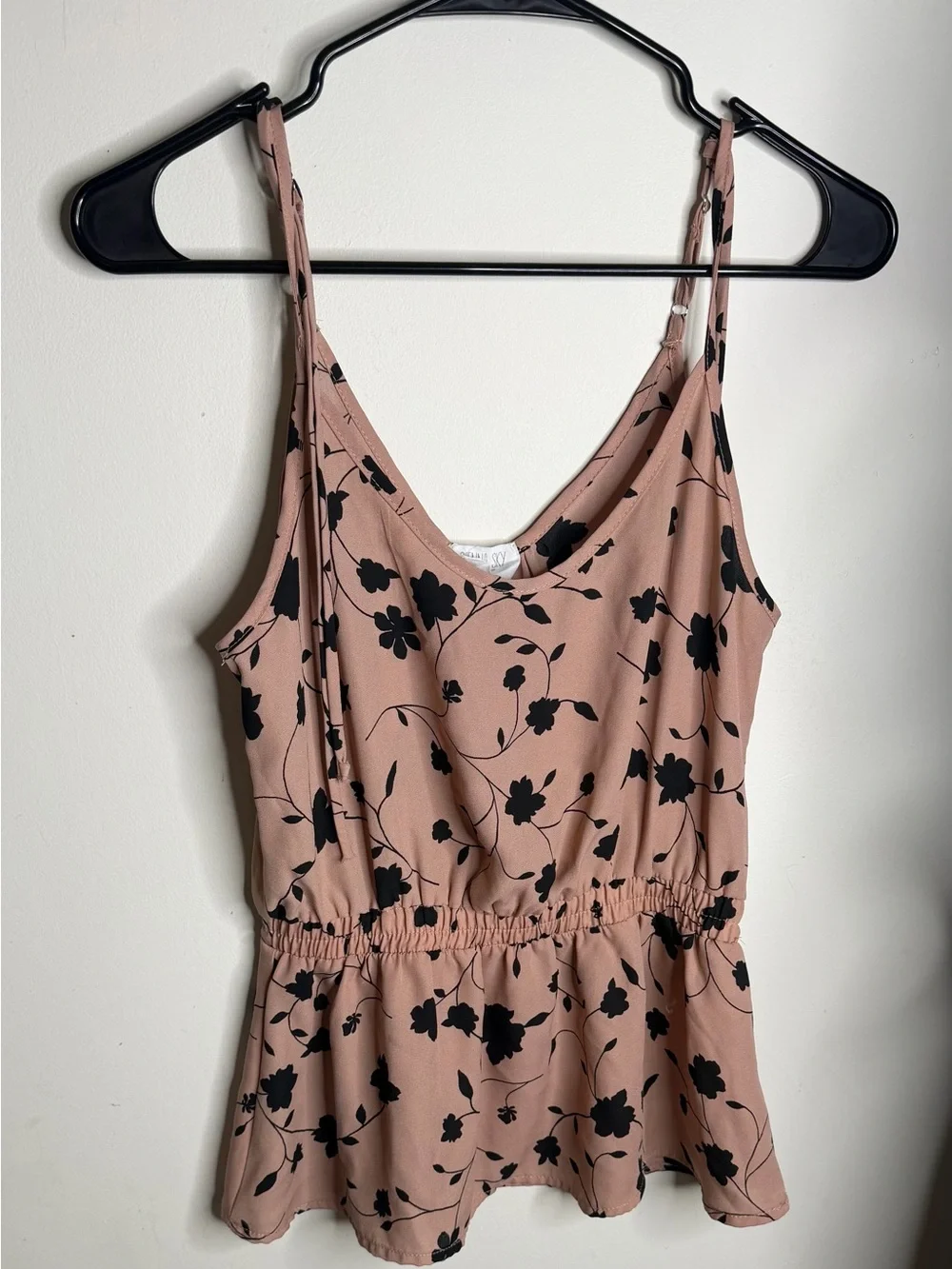 Sienna Sky Dusty Rose Floral Tank with Black Print
